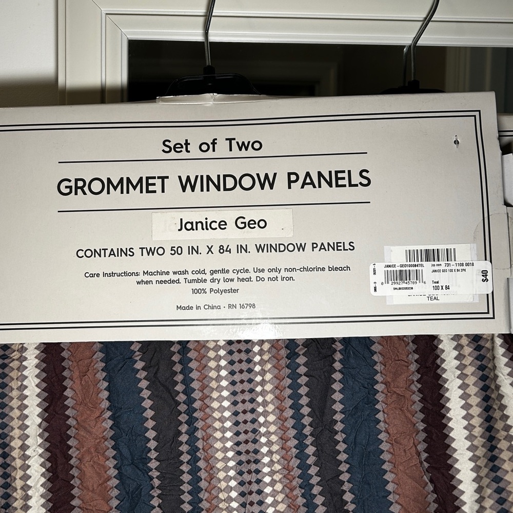 Striped Grommet Curtain Panels - 2 Sets of Two (4 panels) - Picture 4 of 6